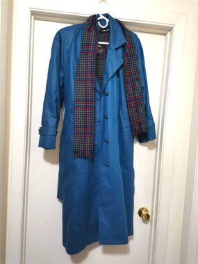 London Fog Vintage Trench Coat with Scarf 10P